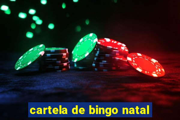 cartela de bingo natal